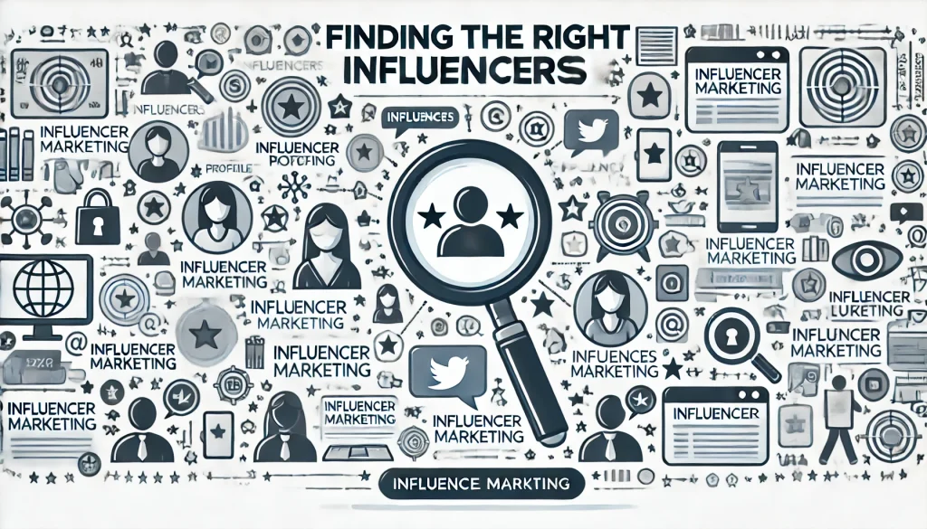 Influencer-Marketing richtige Influencer finden mit Social Media und Engagement Icons